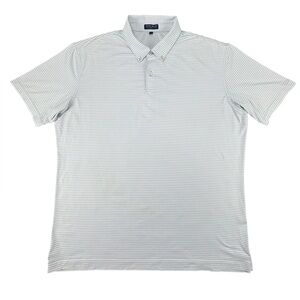 Peter Millar | Crown Crafted Polo | Pink/White/ Light Blue Stripes | XL